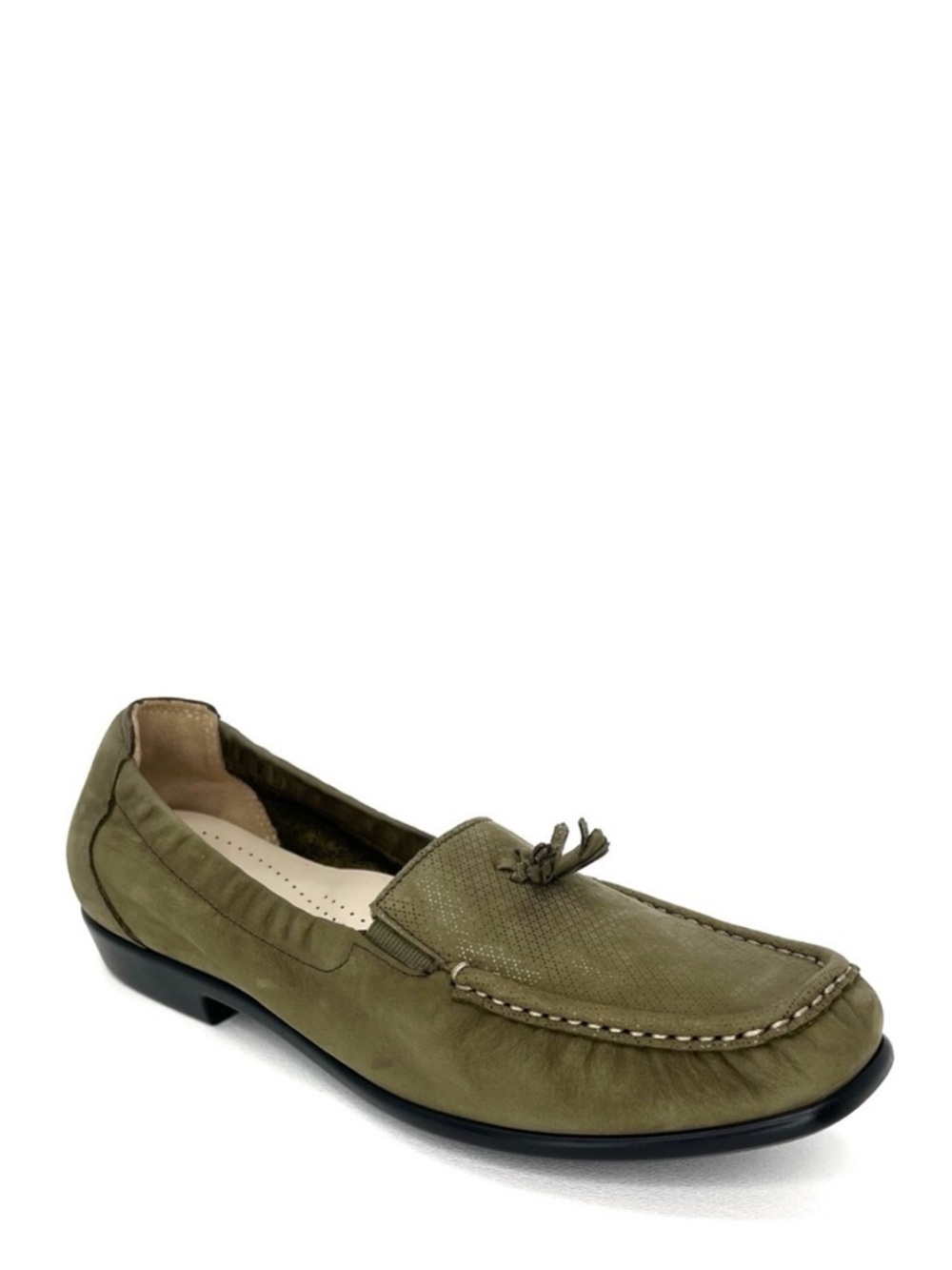 SAS Hope Slip-On Loafer Green Tundra Size 9 Medium Leather Moccasin Shoe sas EUC